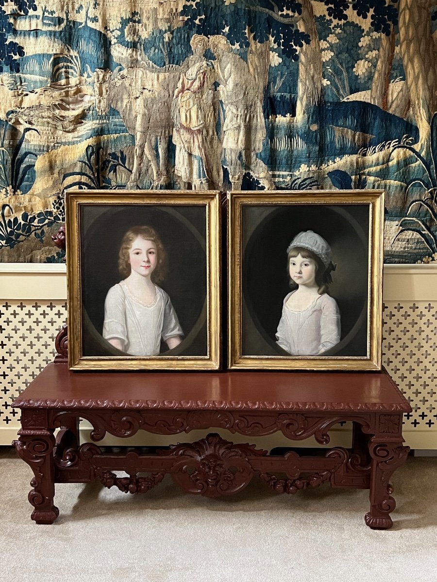 A Pair Of 18th Century English School Portraits Of Children-photo-5