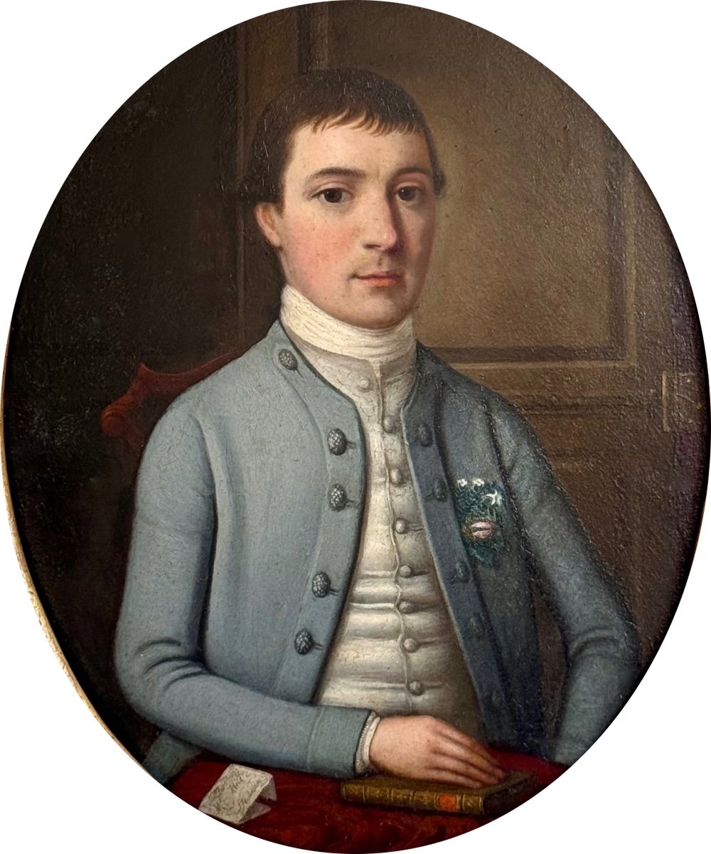 Attribué à Thomas Hickey (1741 - 1824) - Portrait britannique du XVIIIe siècle d'un gentleman.-photo-2