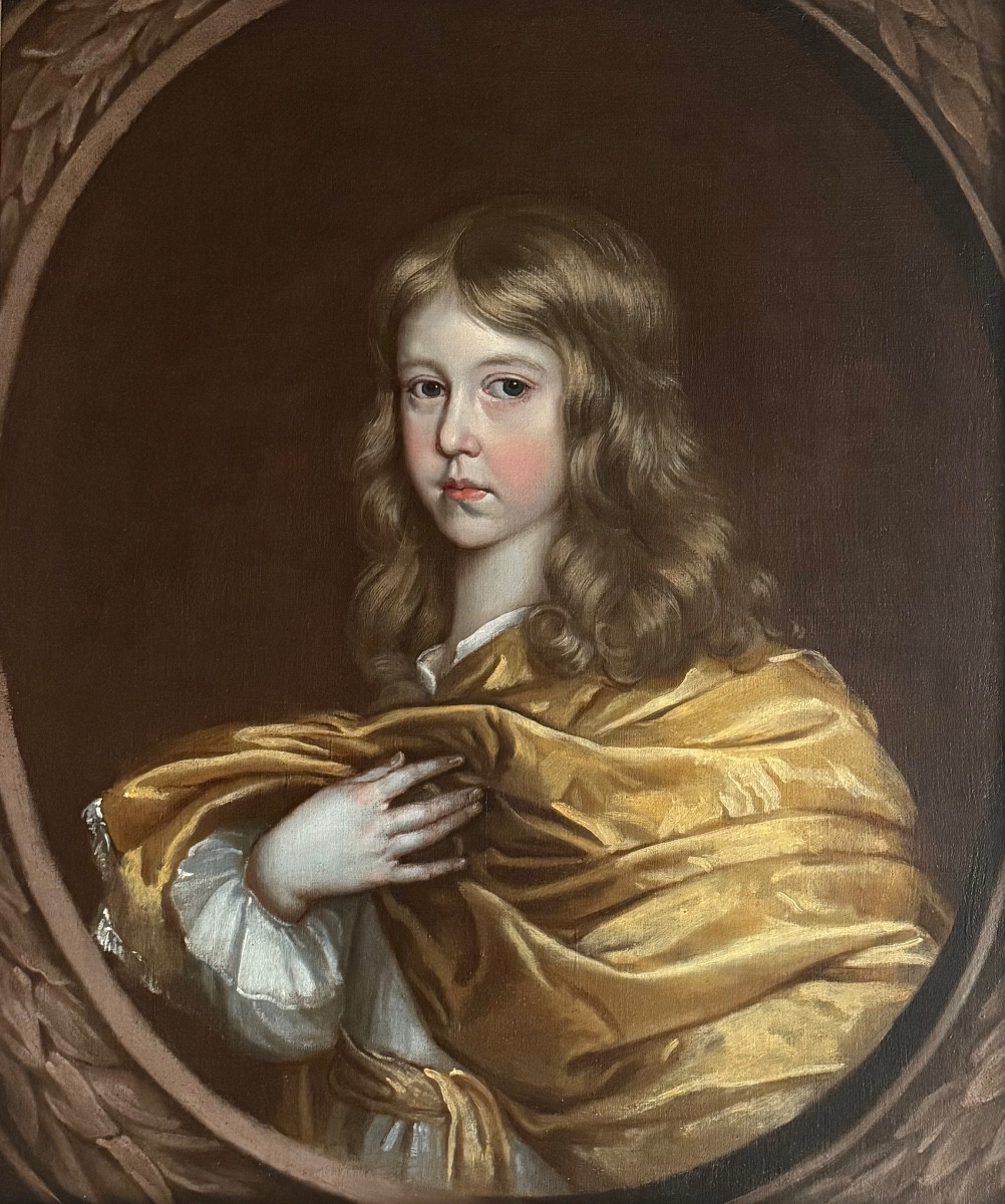 Johannes Mytens (1614-1670) Portrait d'Un Jeune Garçon Avec Un Drapé De Soie Jaune