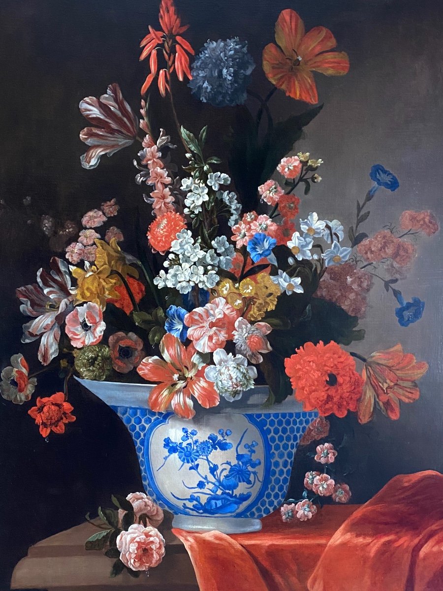 18th Century Dutch Floral Still Life - Attributed To Pieter Casteels III (1684-1749)-photo-2