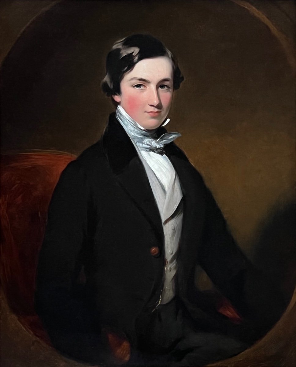 19th Century Portrait Of A Young Man - By James Godsell Middleton (1805-1874)-photo-2