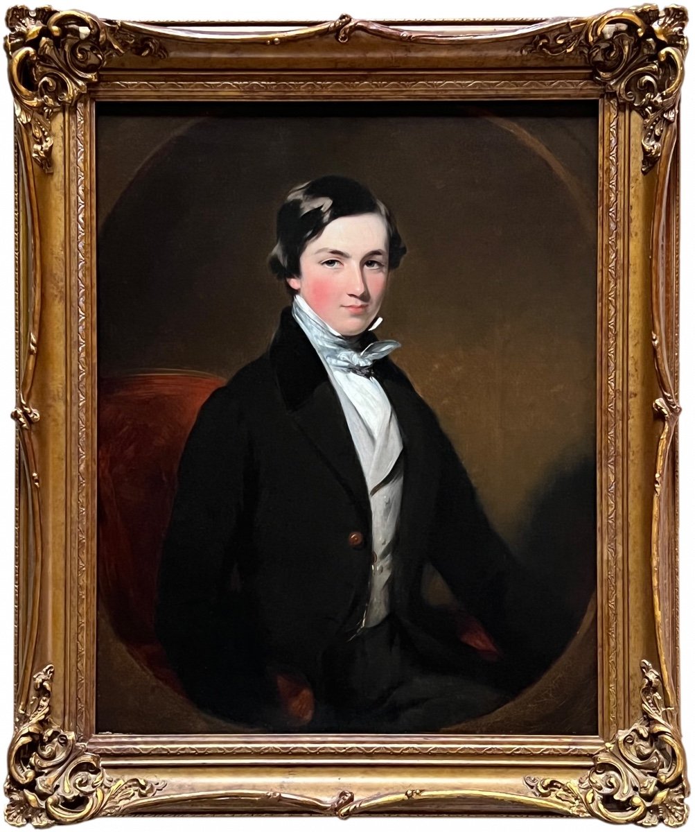 19th Century Portrait Of A Young Man - By James Godsell Middleton (1805-1874)