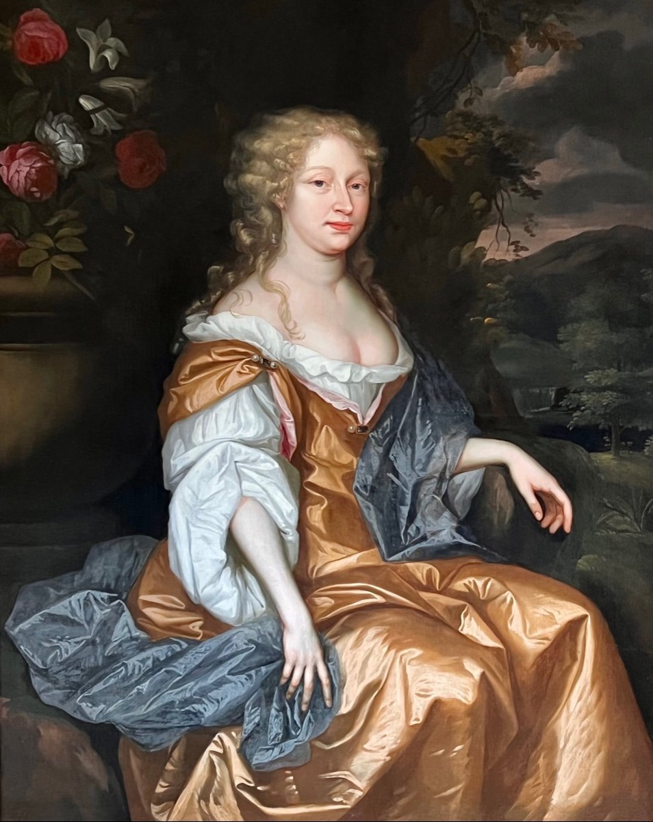 Portrait Of An English Lady From The 17th Century Circa 1675 - Circle Of Sir Peter Lely (1618 - 1680)