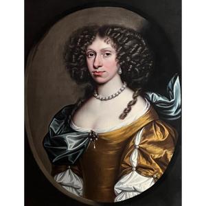 17th Century Scottish Portrait Of Ellen Napier By David Scougall (1610-1680)