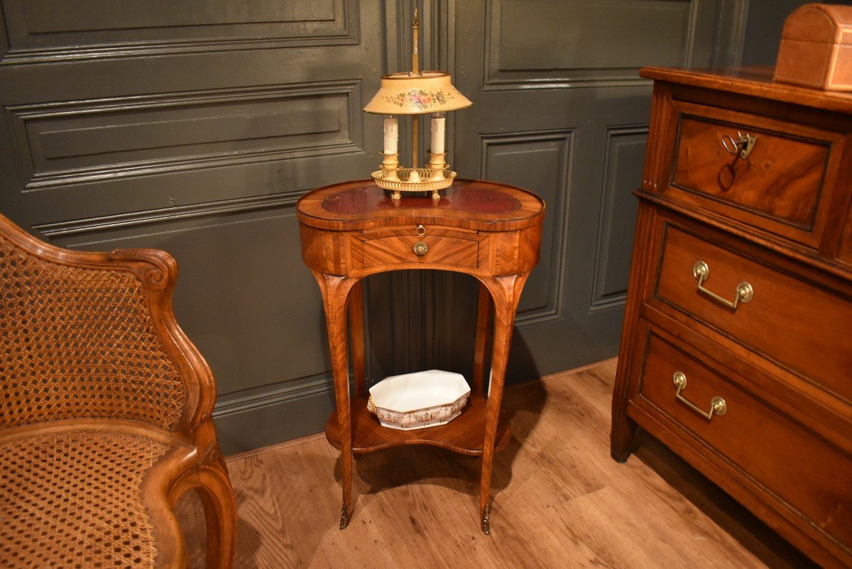 Kidney Side Table In Marquetry