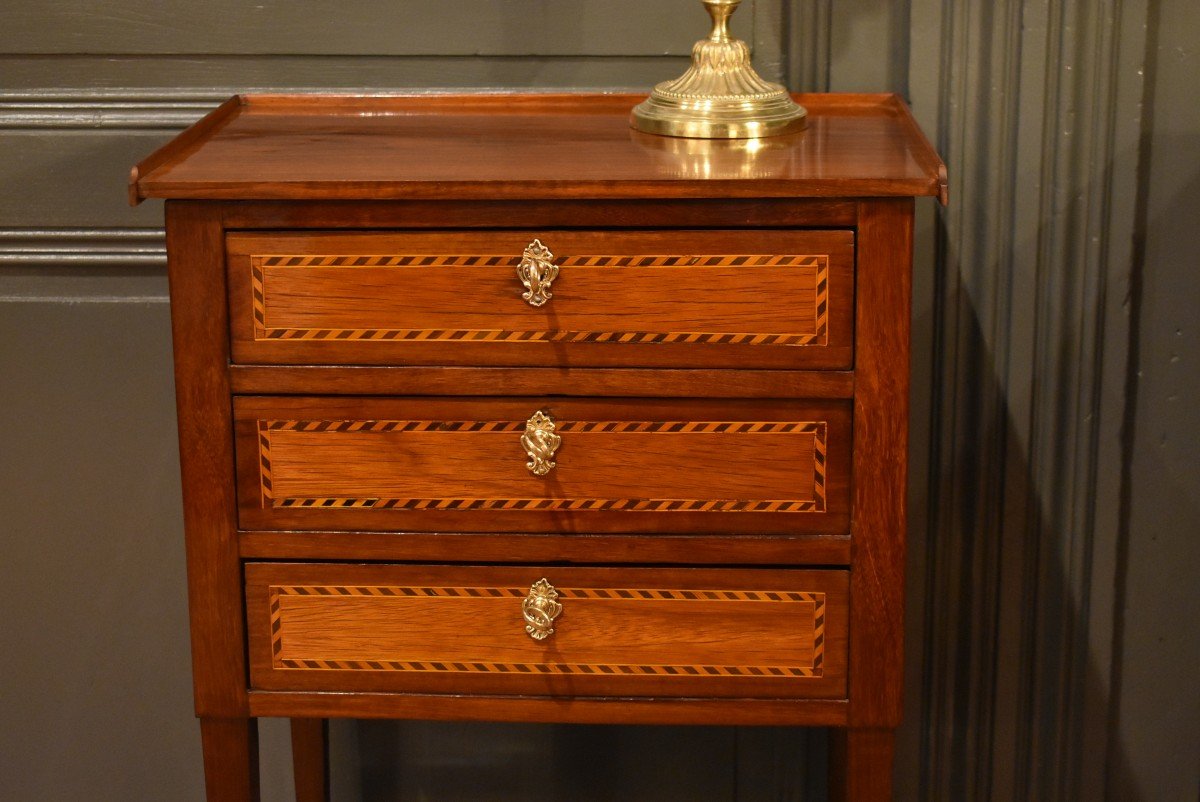 Chiffonniere Table In Marquetry-photo-2