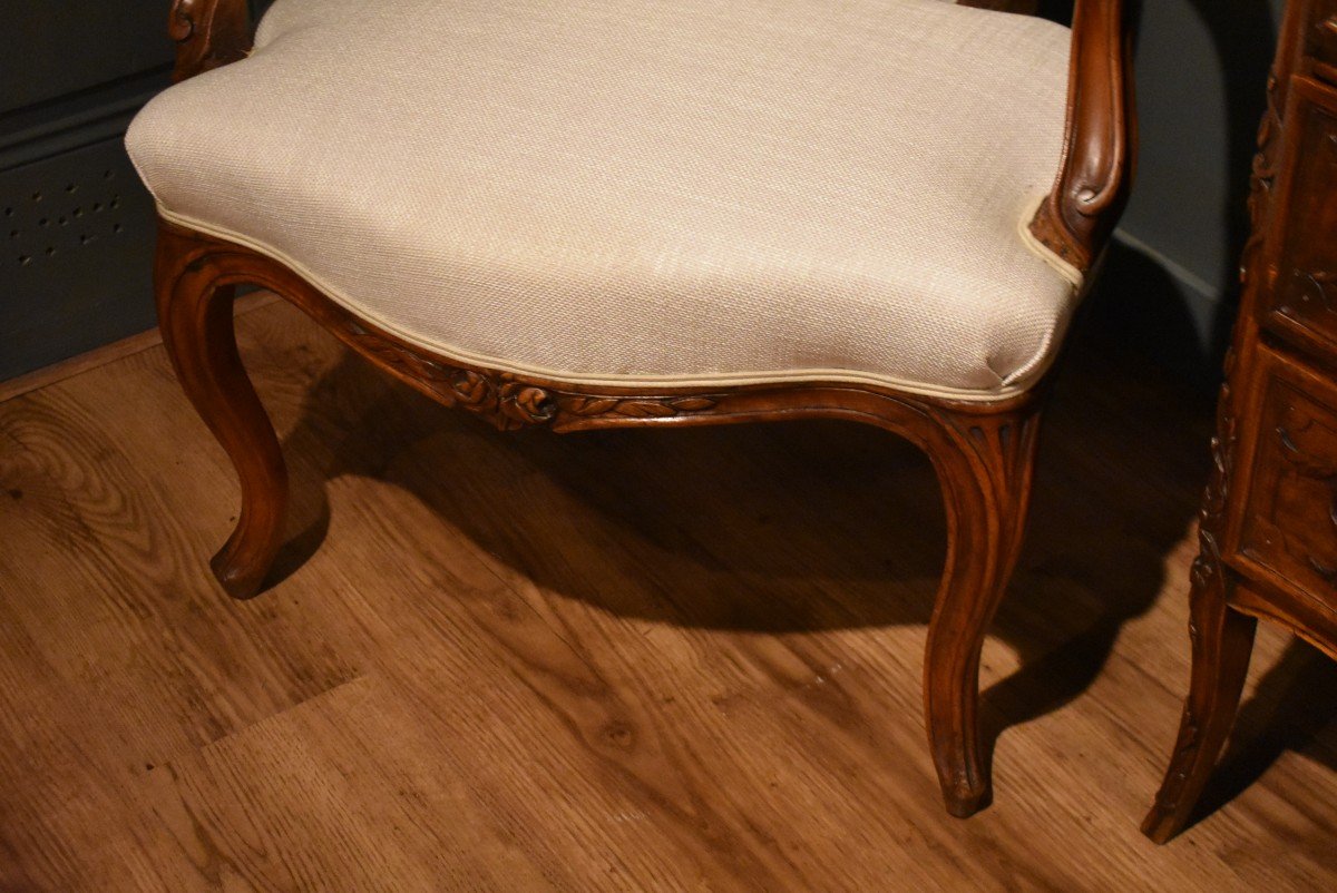 Louis XV Cabriolet Armchair Stamped Geny-photo-3