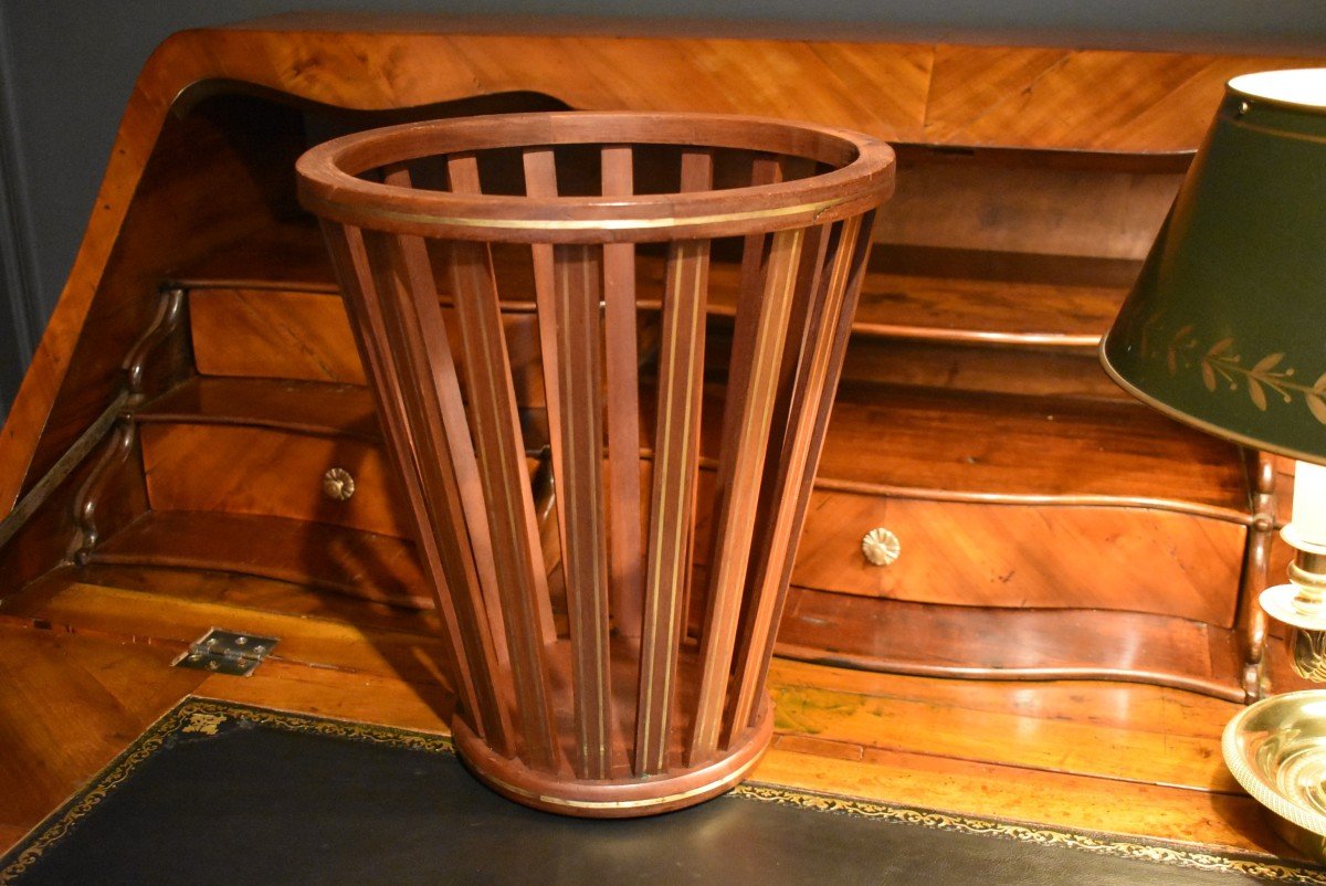 Mahogany Wastebasket