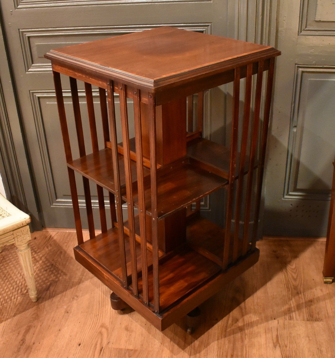 Mahogany Rotating Bookcase-photo-2