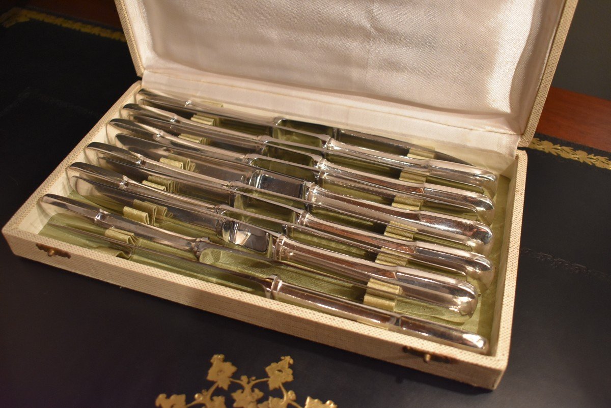 Cutlery In Silver Metal Uniplat Model Of 53 Pieces-photo-2