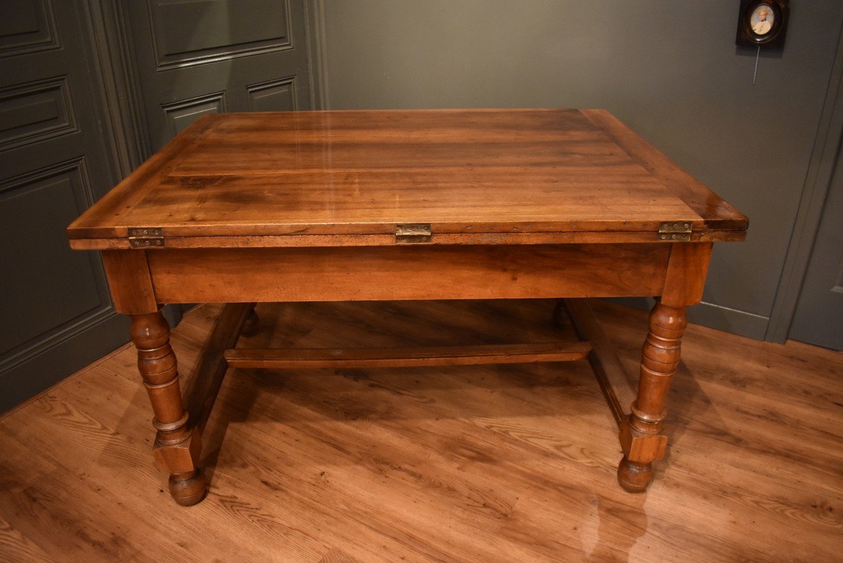 Grande Table Portefeuille En Noyer-photo-8