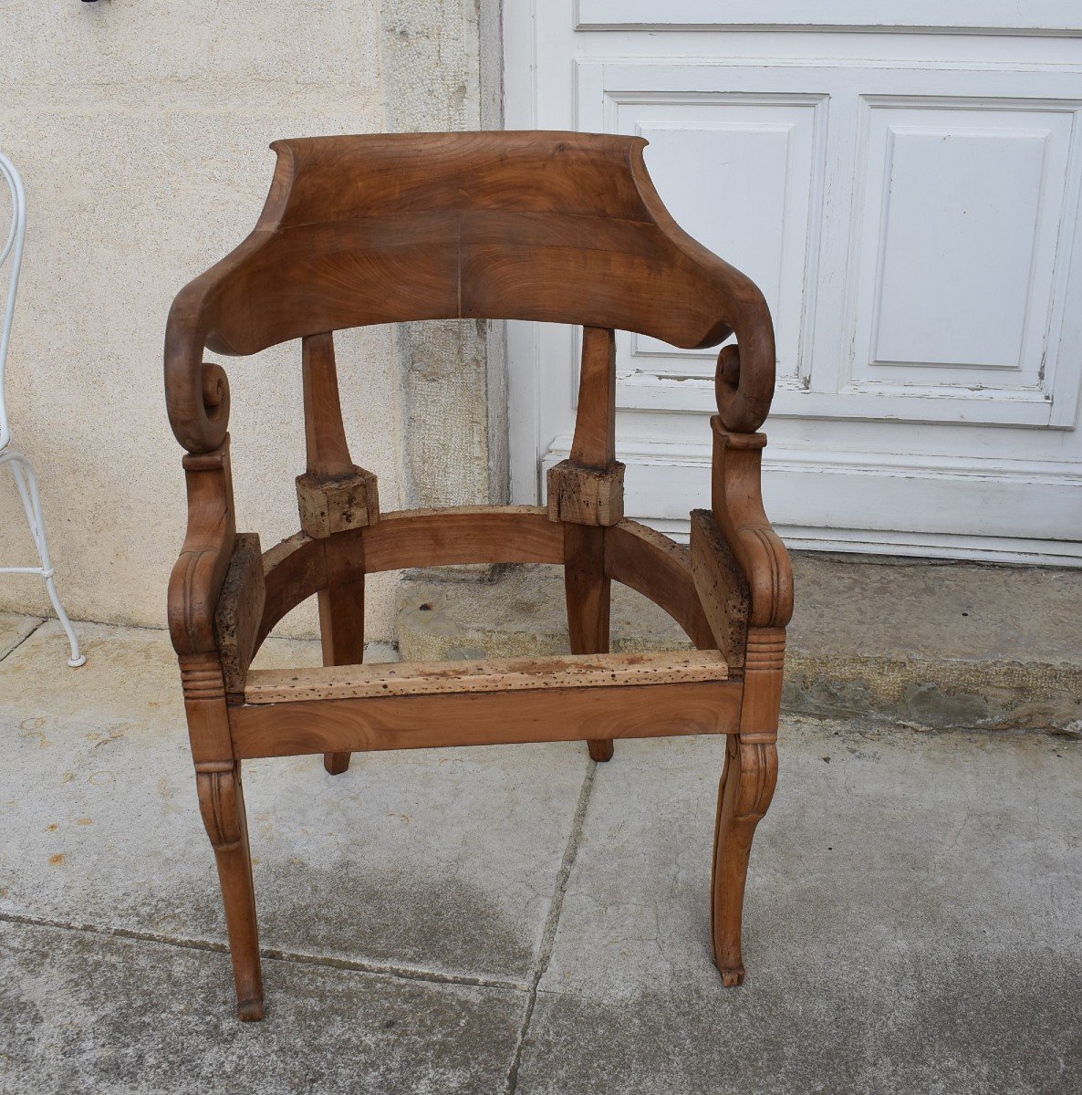 Restoration Period Cherrywood Office Armchair-photo-5