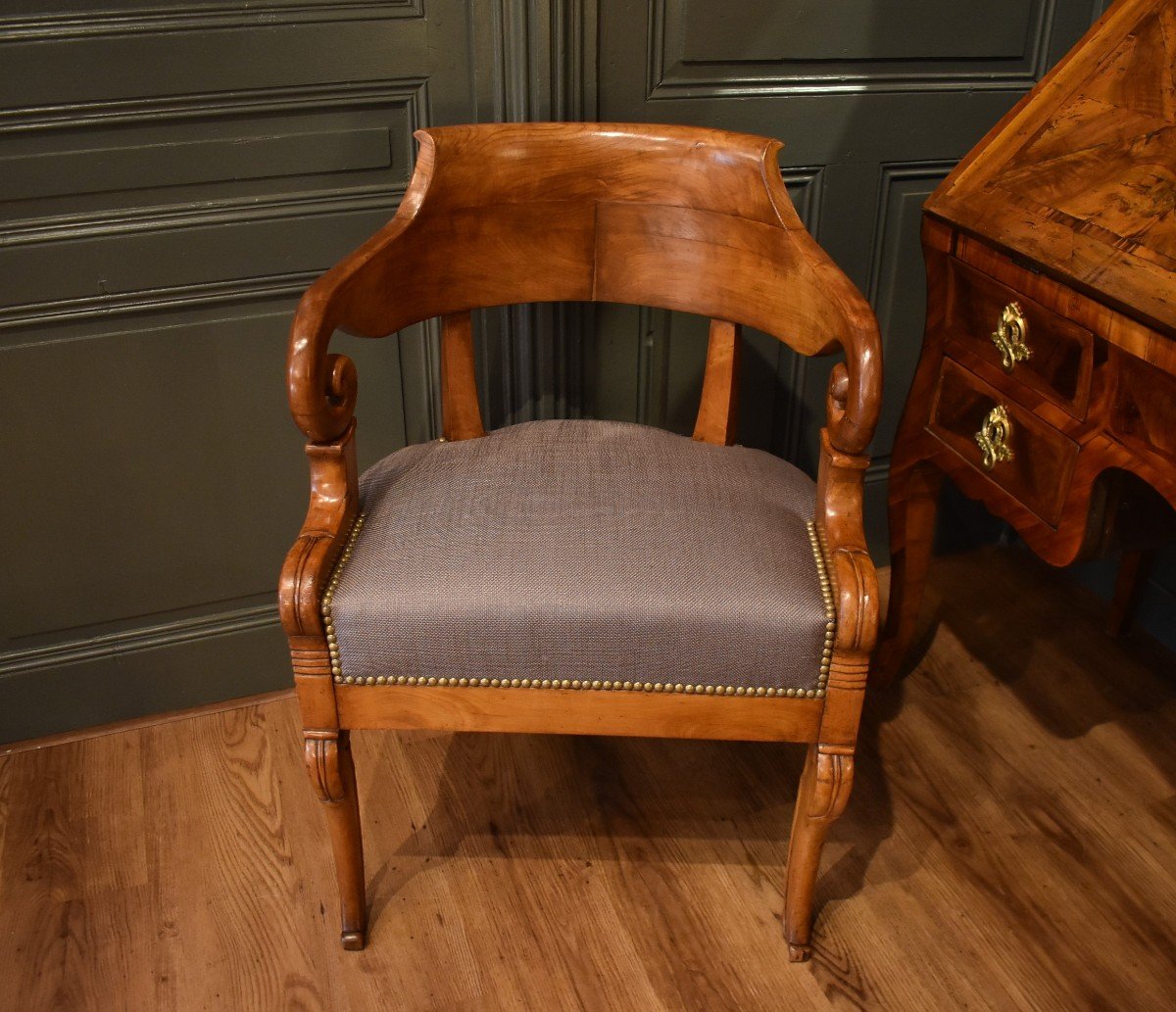 Restoration Period Cherrywood Office Armchair