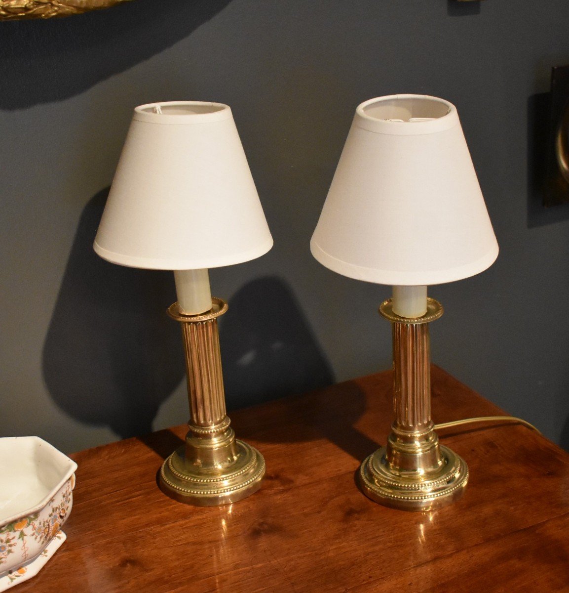 Pair Of Candlestick Lamps-photo-2