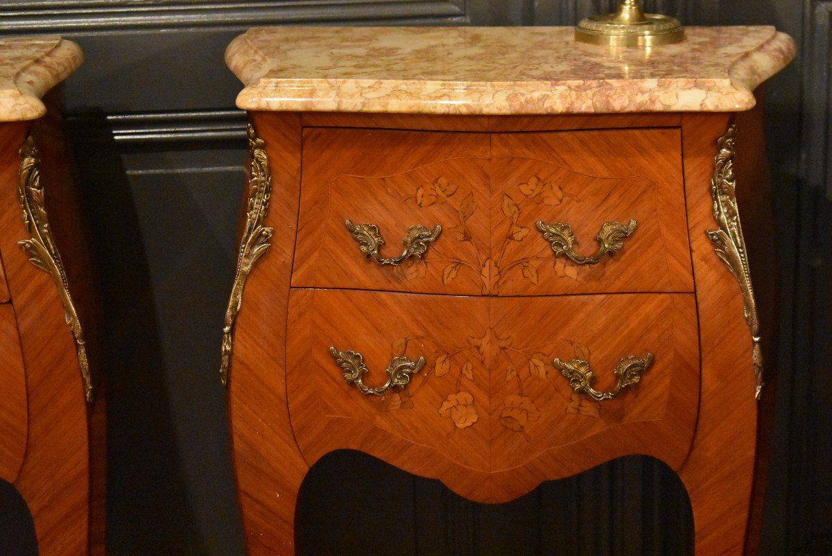 Pair Of Louis XV Style Bedside Tables -photo-4