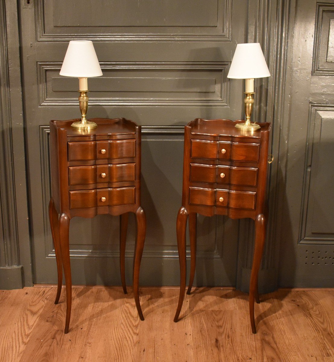 Pair Of Small Louis XV Style Bedside Tables