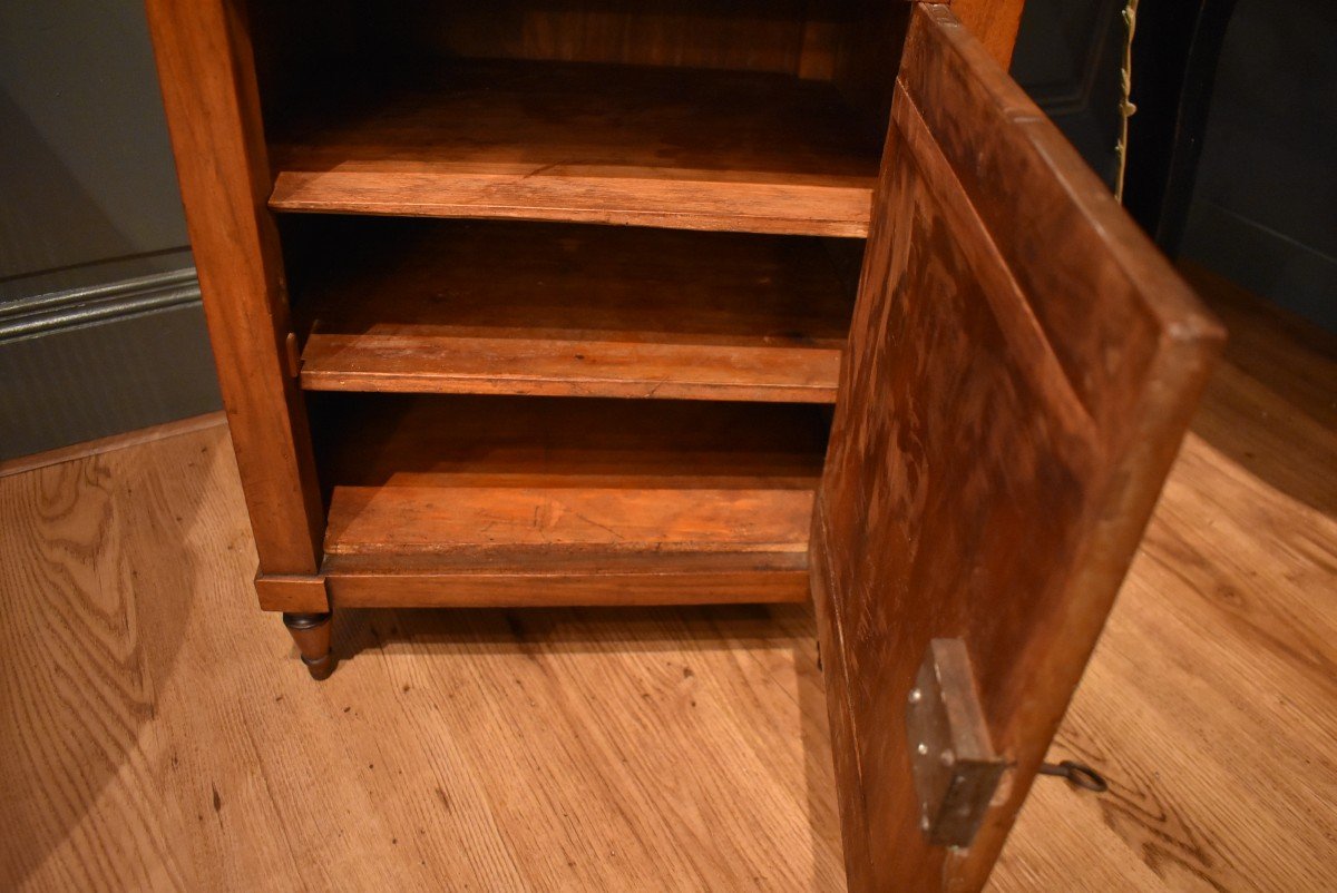 Directoire Style Walnut Bedside Table-photo-2