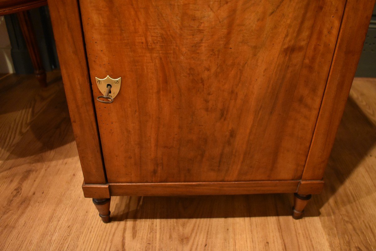 Directoire Style Walnut Bedside Table-photo-8