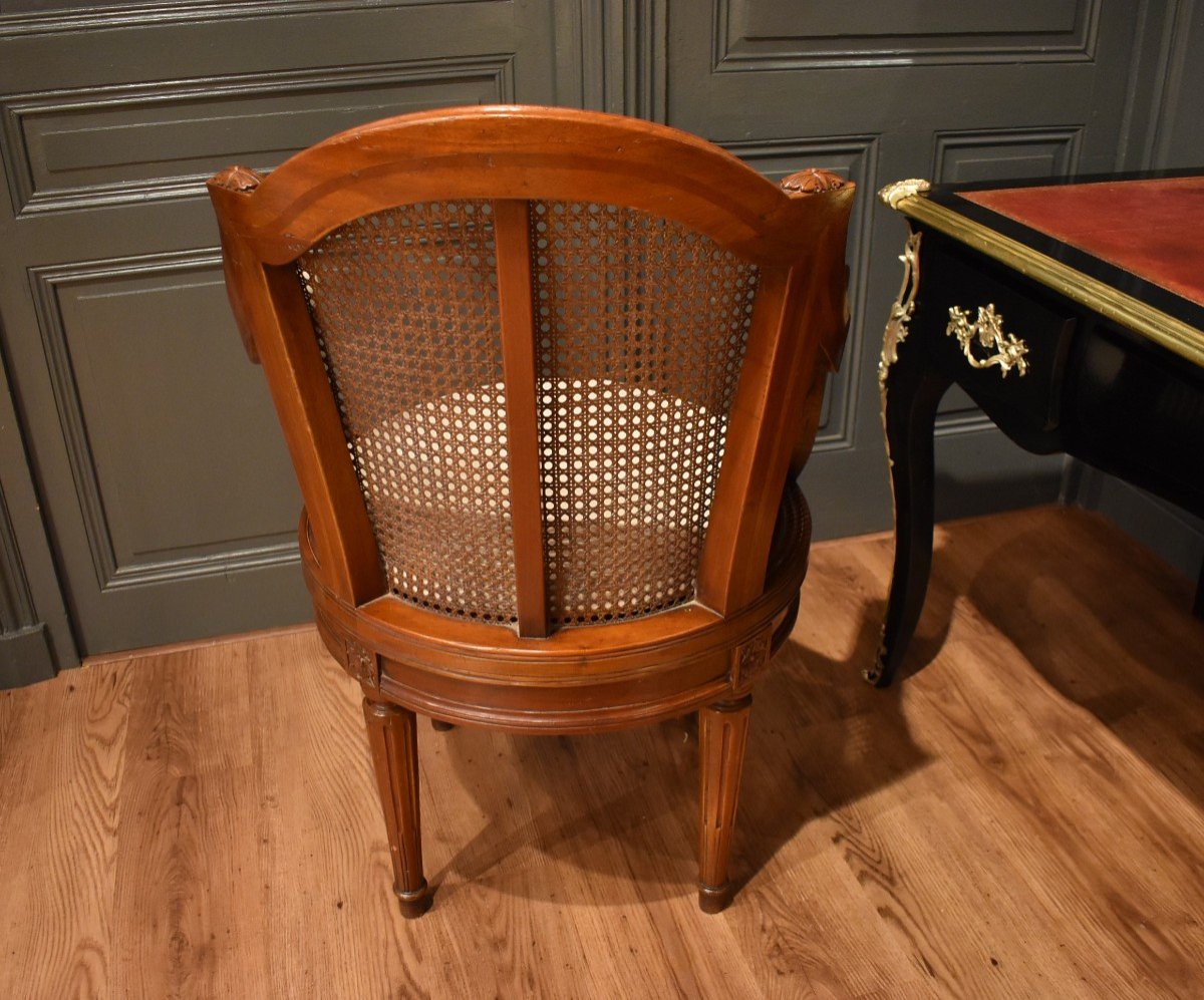 Fauteuil De Bureau Tournant De Style Louis XVI-photo-6