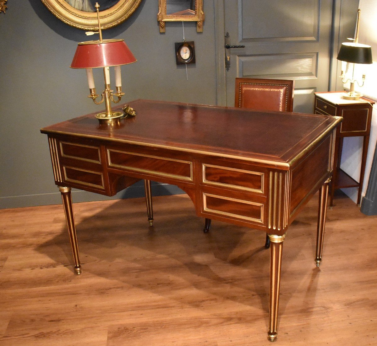 Bureau Plat De Style Louis XVI-photo-7