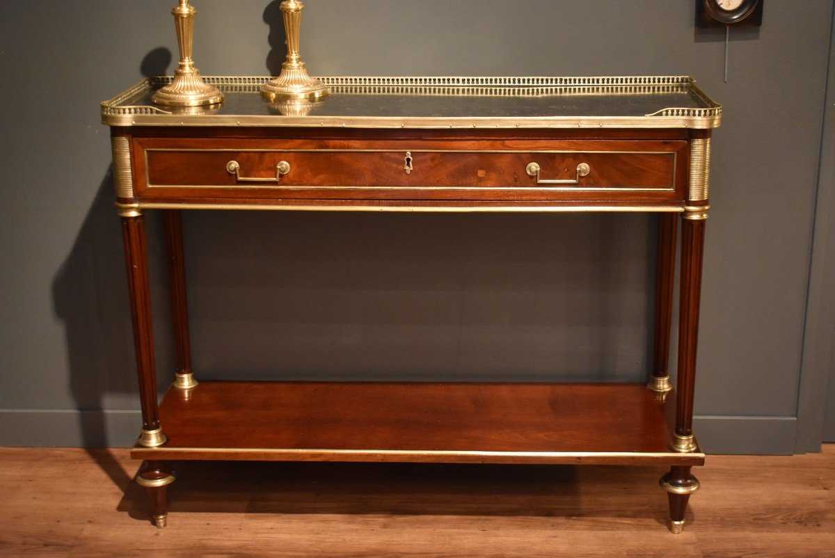 Louis XVI Style Mahogany Console-photo-2