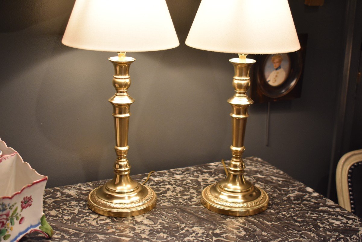 Pair Of Bronze Lamps-photo-3