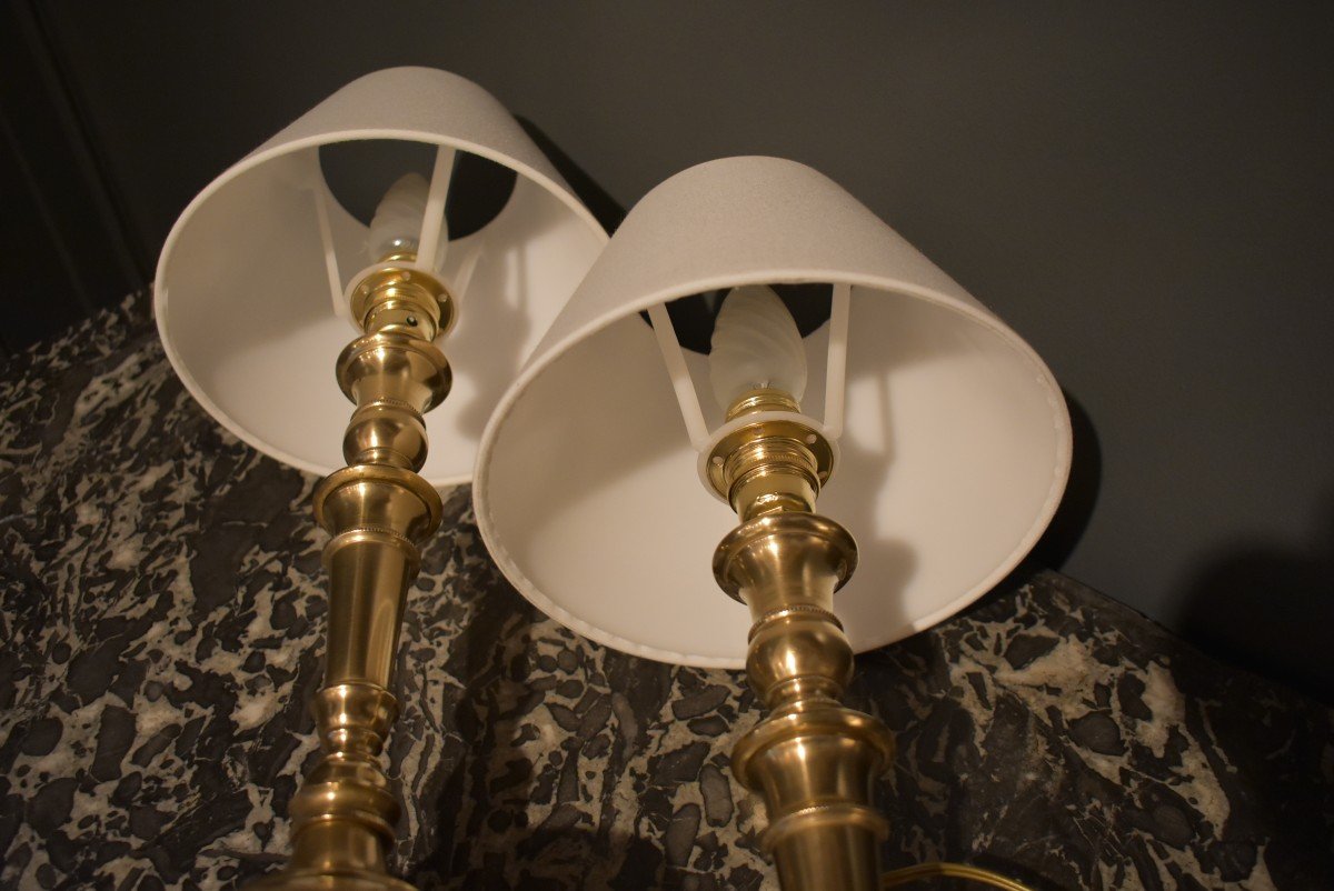 Pair Of Bronze Lamps-photo-7