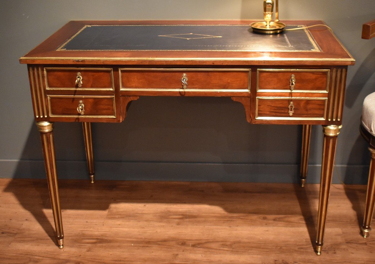 Small Louis XVI Style Flat Desk-photo-2