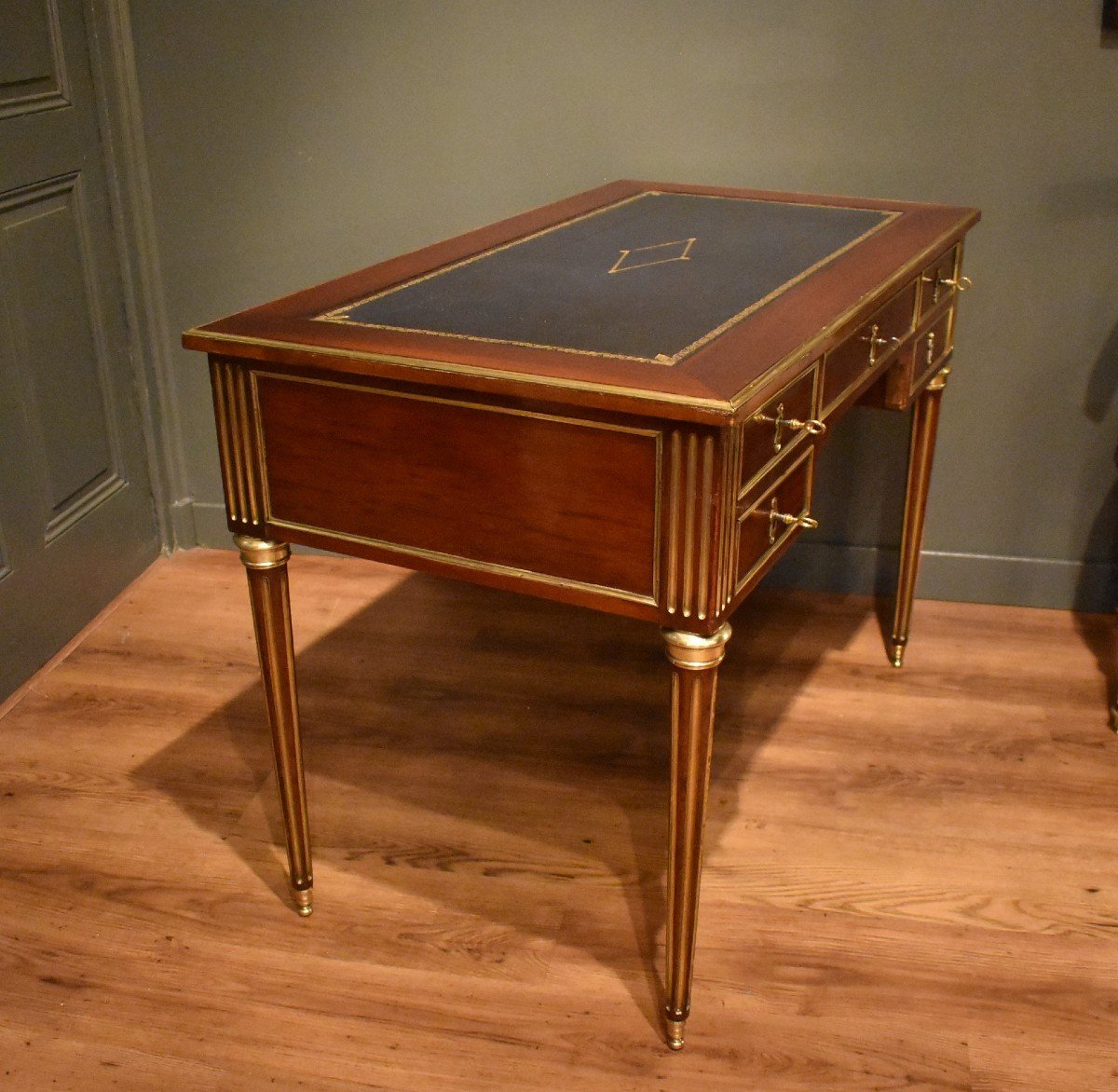 Petit Bureau Plat De Style Louis XVI-photo-5