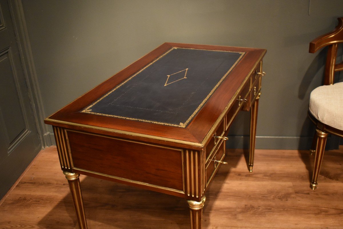 Petit Bureau Plat De Style Louis XVI-photo-6