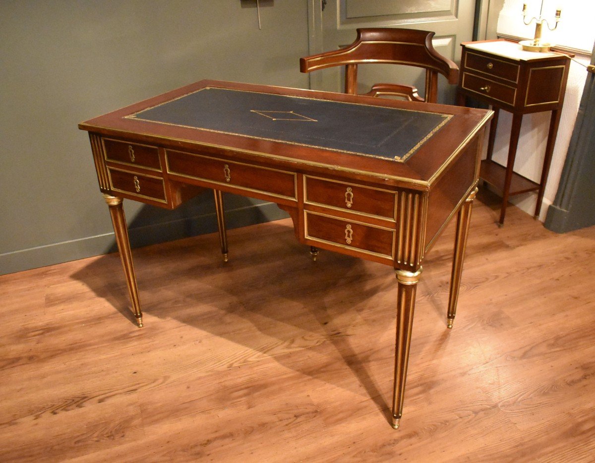 Petit Bureau Plat De Style Louis XVI-photo-7