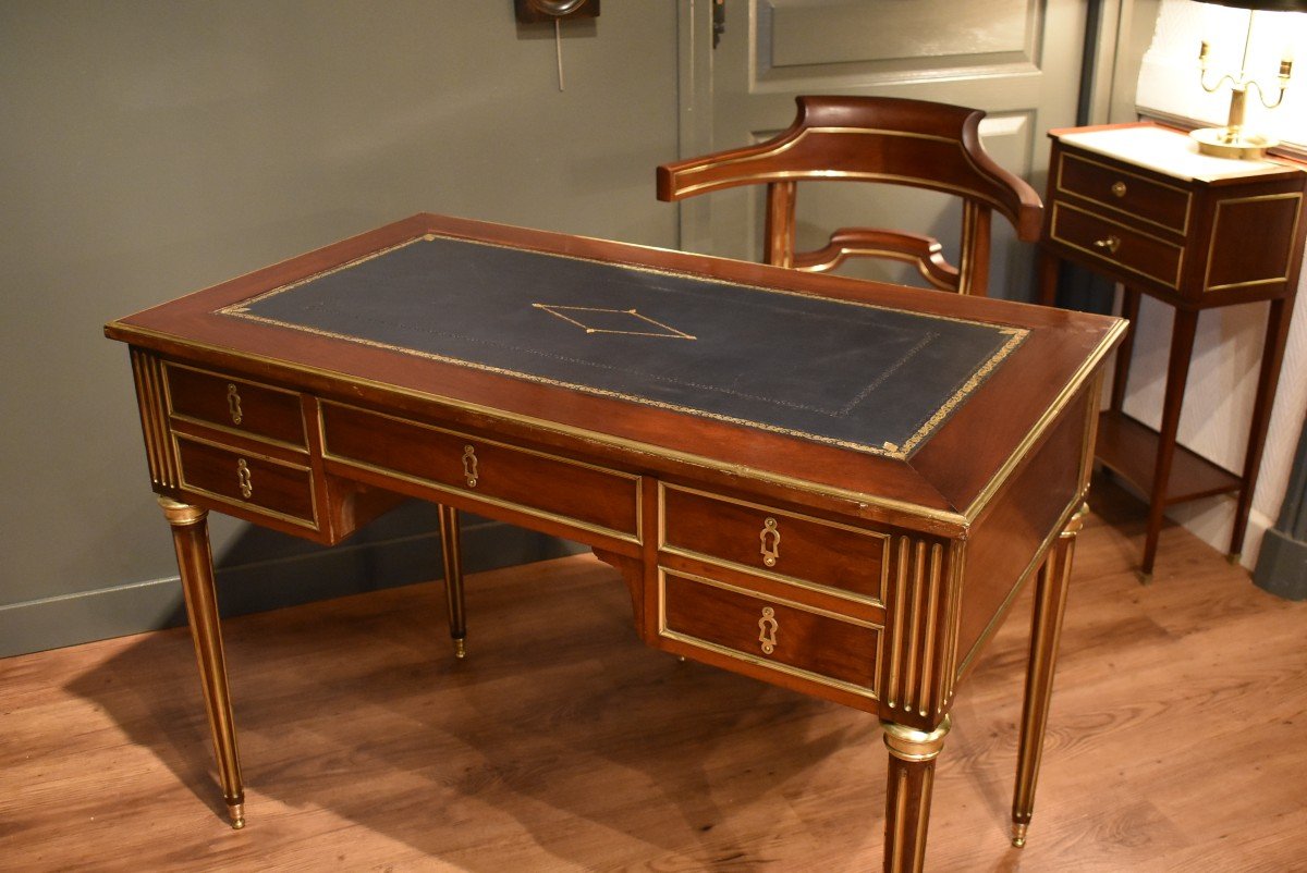 Petit Bureau Plat De Style Louis XVI-photo-8