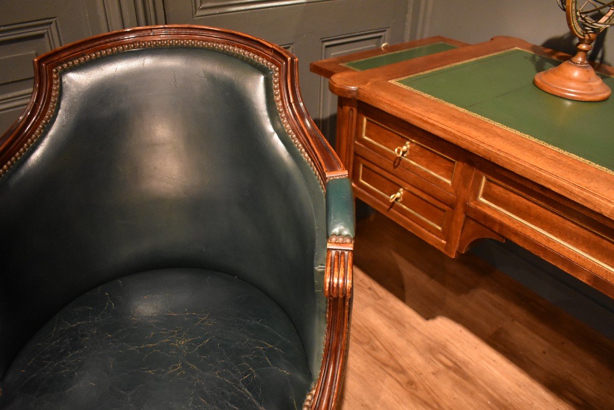 Louis XVI Style Swivel Office Chair-photo-1