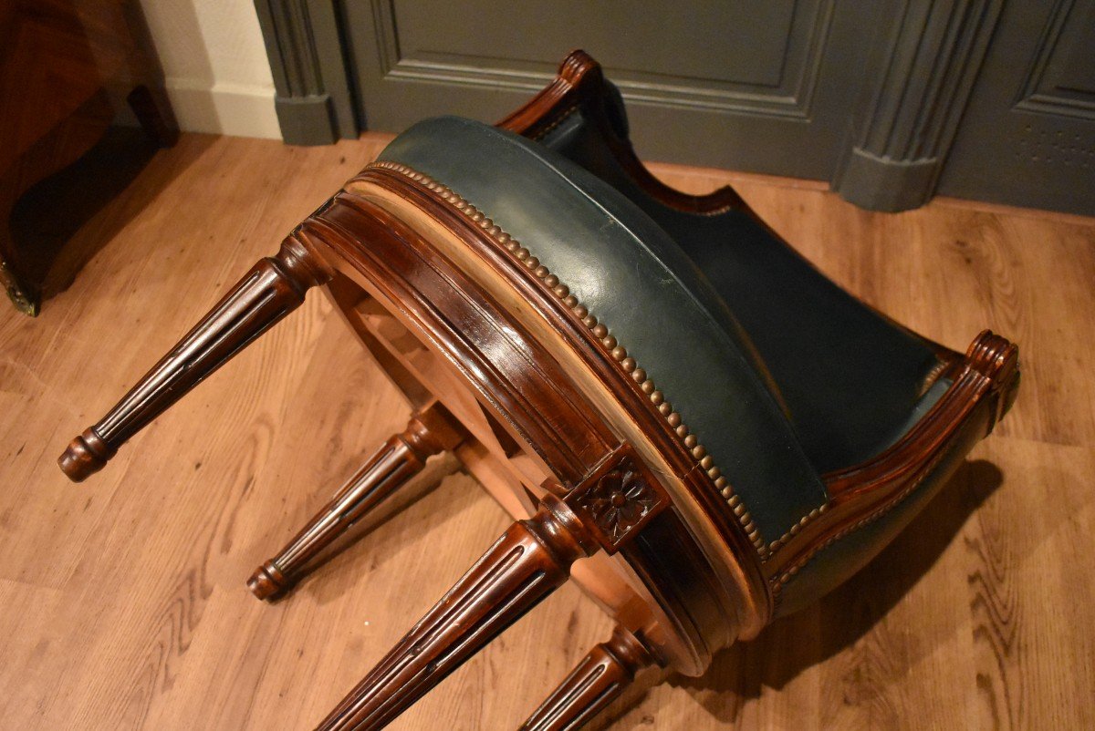 Louis XVI Style Swivel Office Chair-photo-7