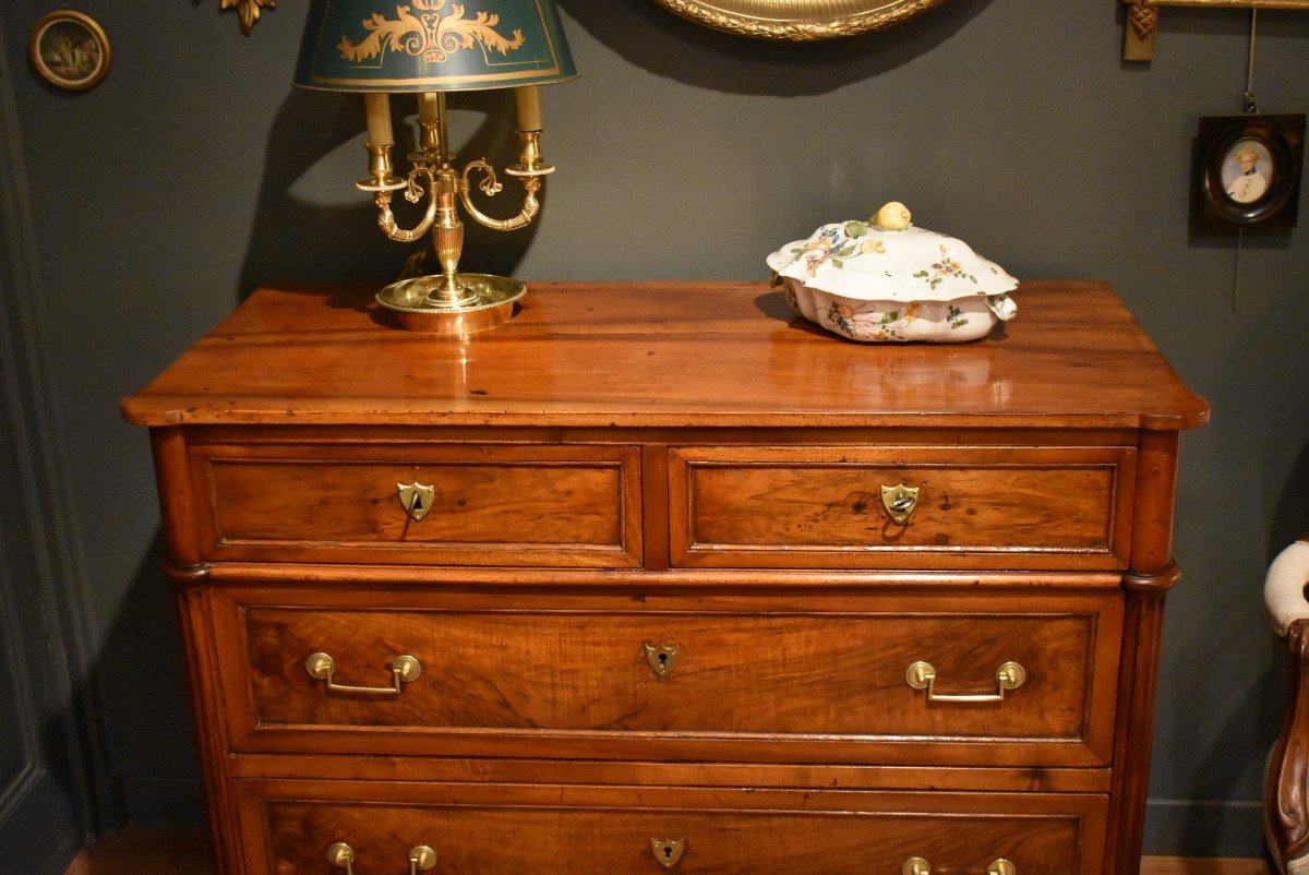 Louis XVI Style Chest Of Drawers In Walnut-photo-4