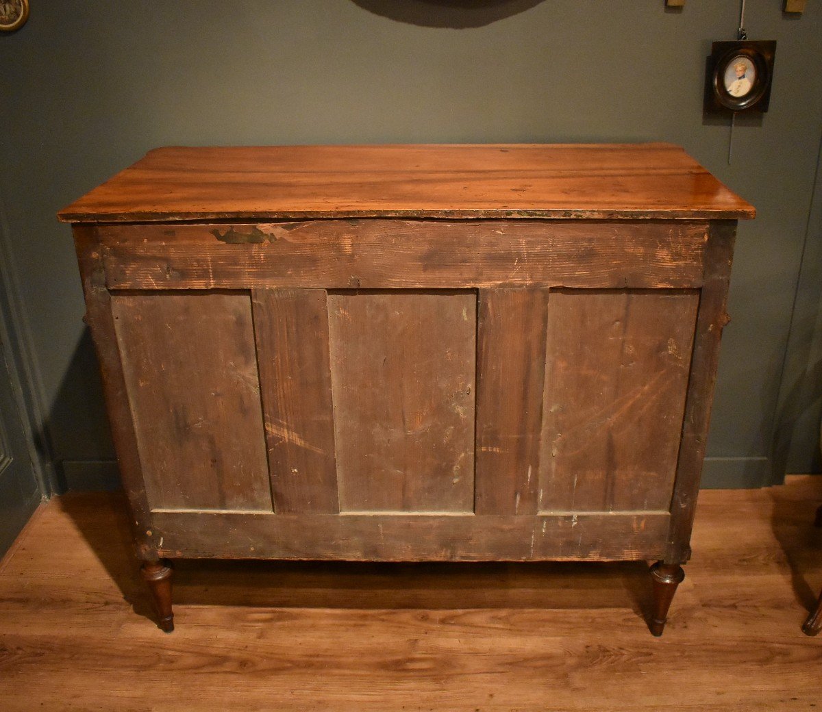 Louis XVI Style Chest Of Drawers In Walnut-photo-8