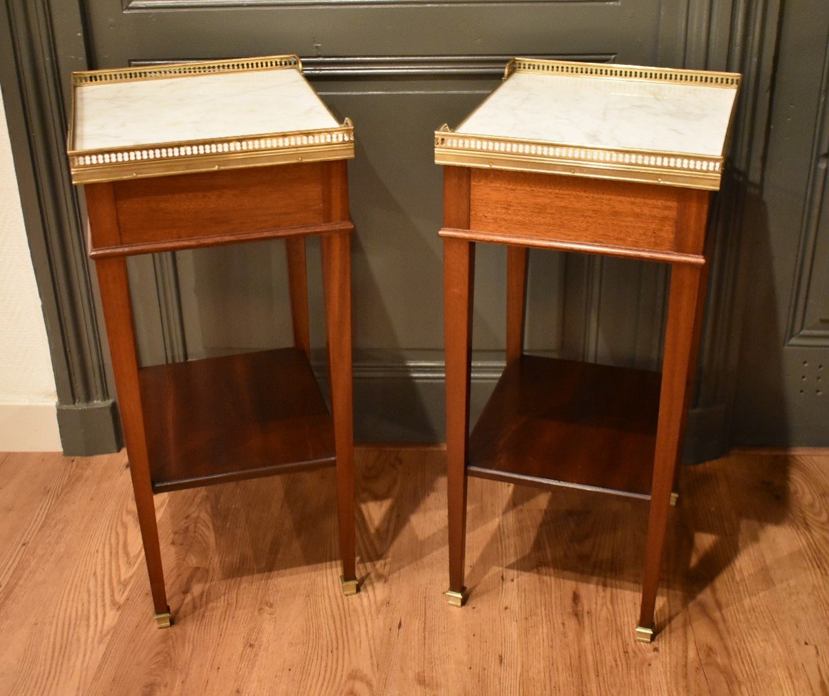 Pair Of Louis XVI Style Bedside Tables-photo-6