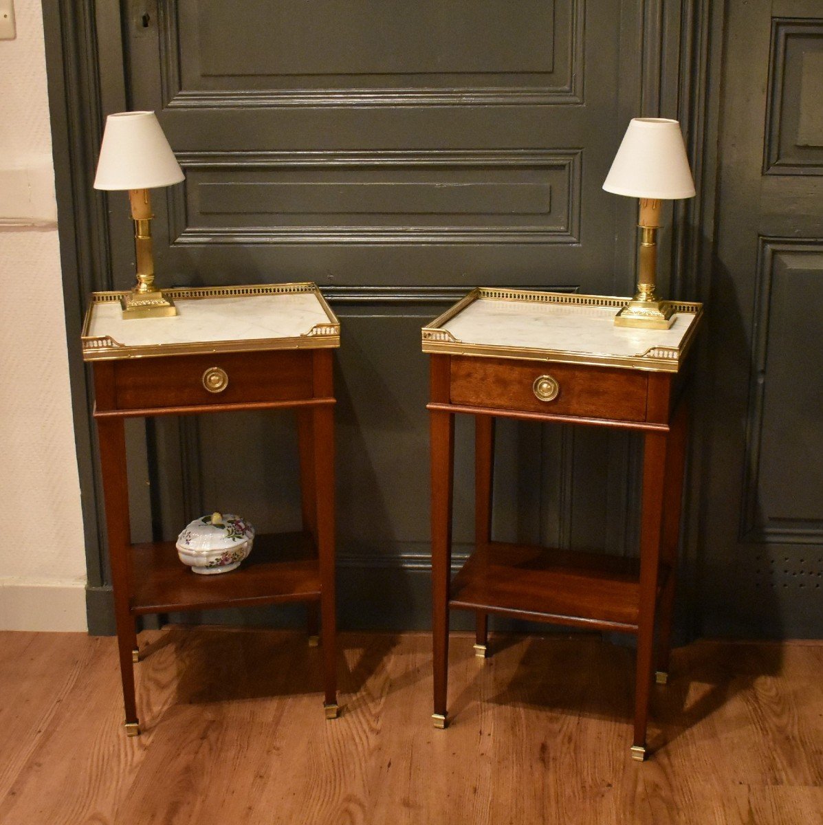 Pair Of Louis XVI Style Bedside Tables