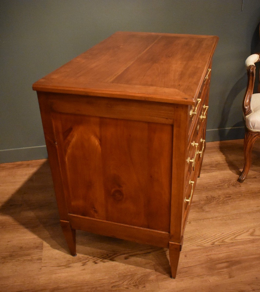 Petite Commode En Merisier De Style  Louis XVI-photo-5