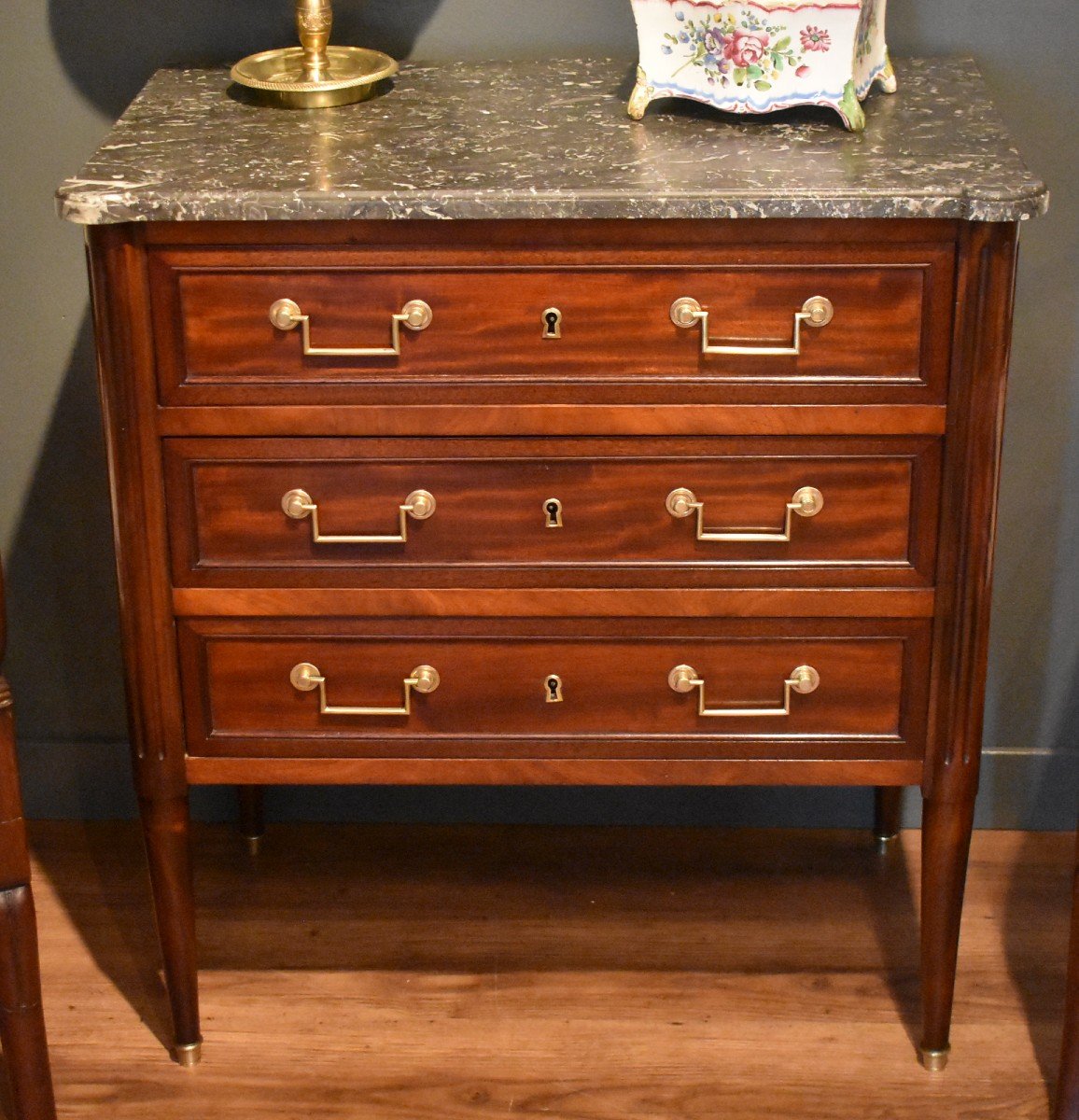 Petite Commode En Acajou De Style Louis XVI-photo-3