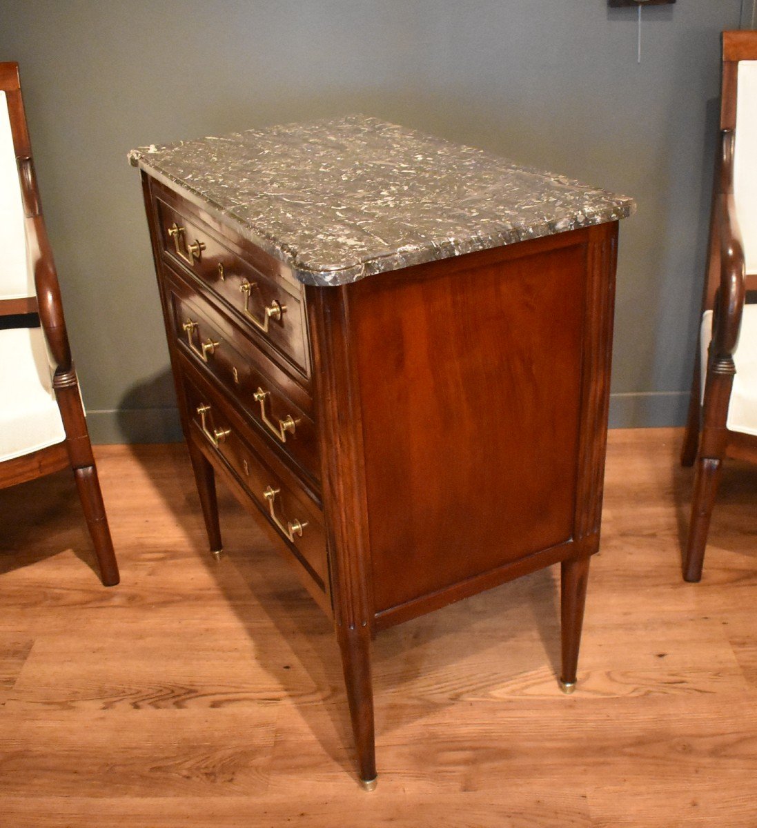 Petite Commode En Acajou De Style Louis XVI-photo-7