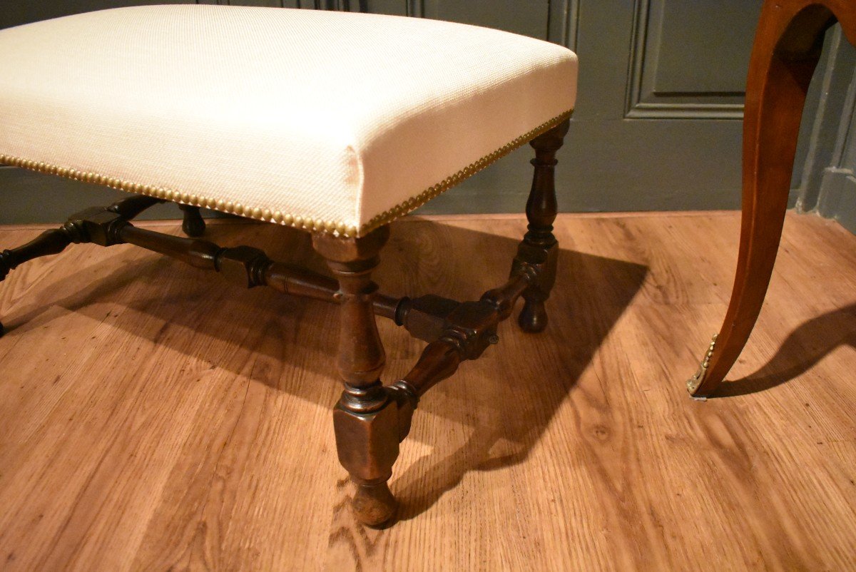 Tabouret  En Noyer-photo-3