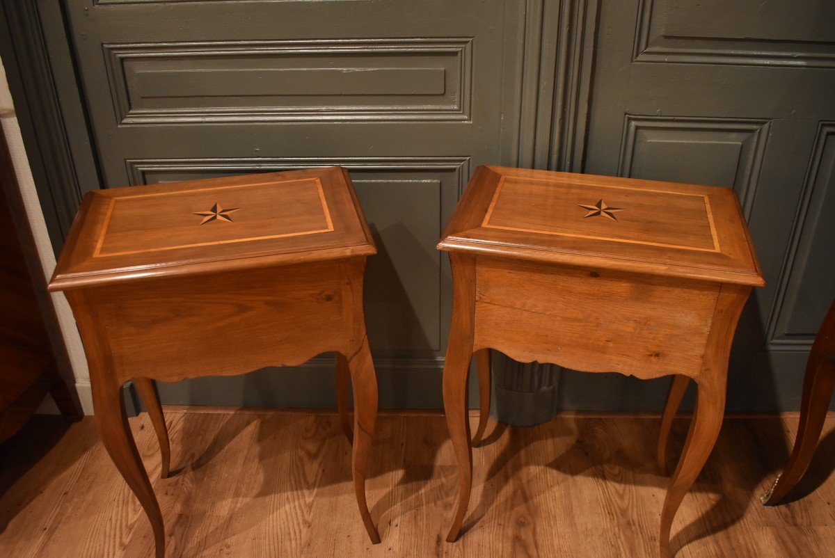 Pair Of Walnut Bedside Tables-photo-6