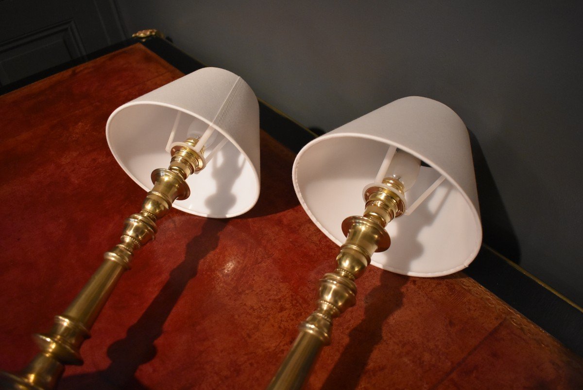 Pair Of Bronze Lamps-photo-8