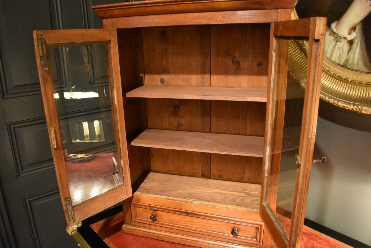 Small Display Case To Hang Or Place In Cherry Wood-photo-2