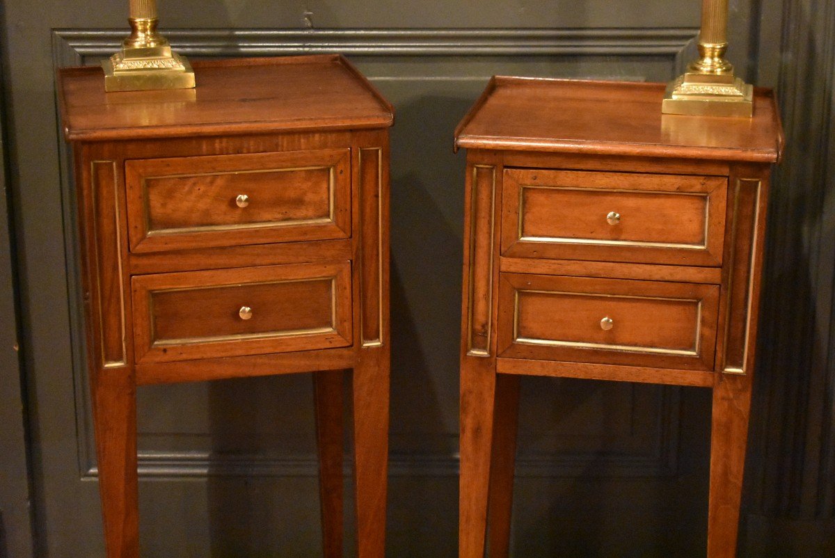 Deux Petits Chevets De Style Louis XVI-photo-3