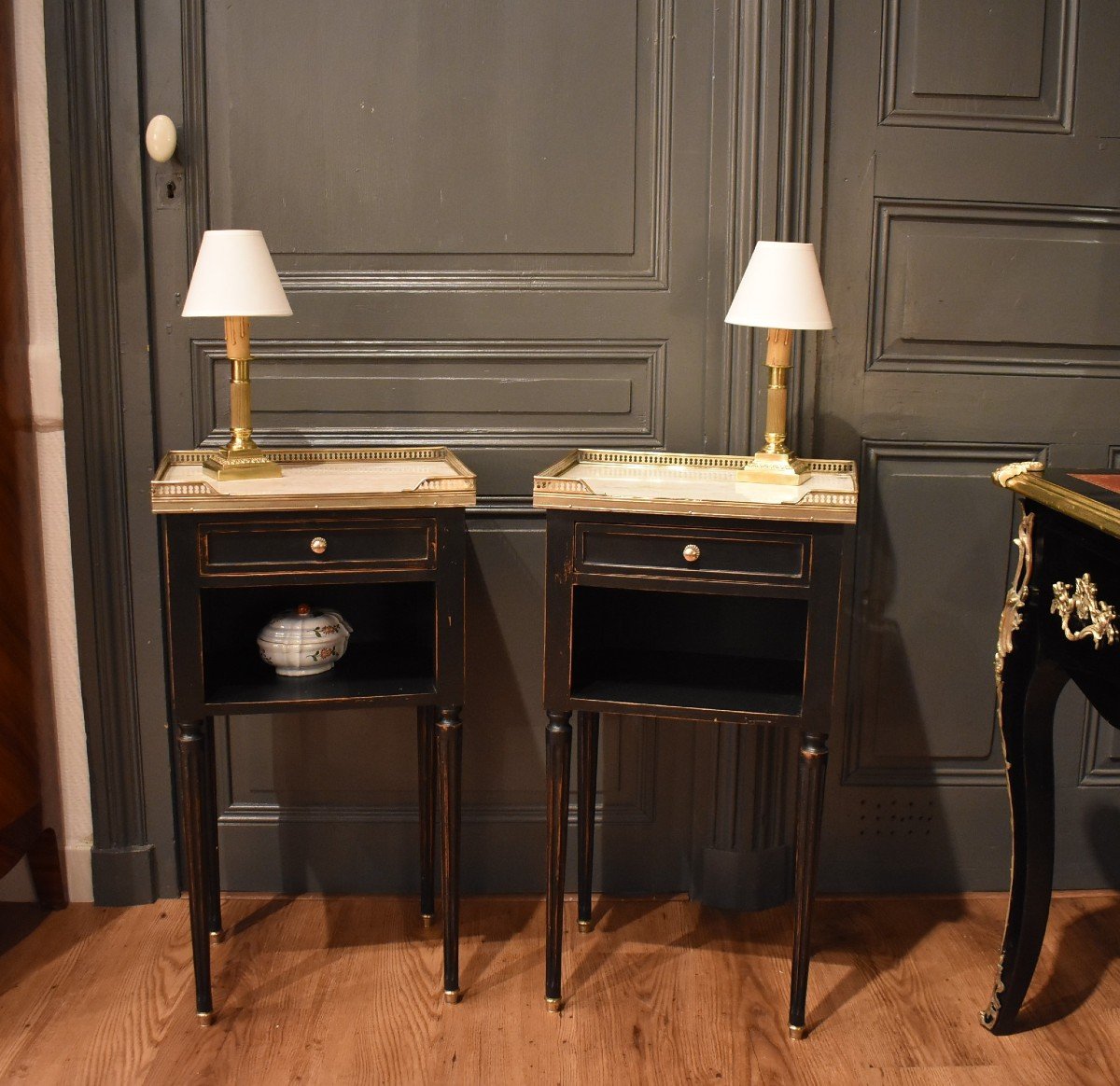 Pair Of Louis XVI Style Bedside Tables