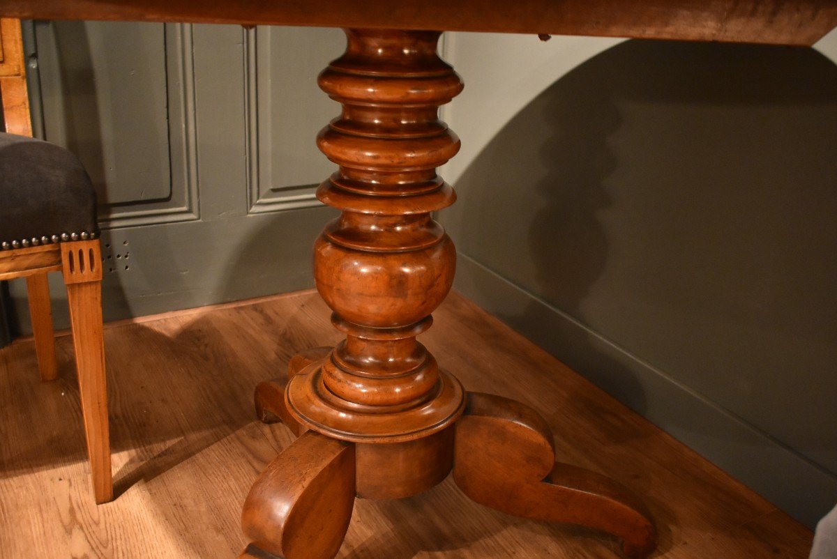 Round Walnut Side Table -photo-2