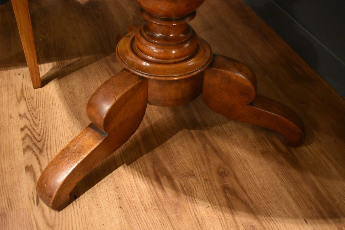 Round Walnut Side Table -photo-3