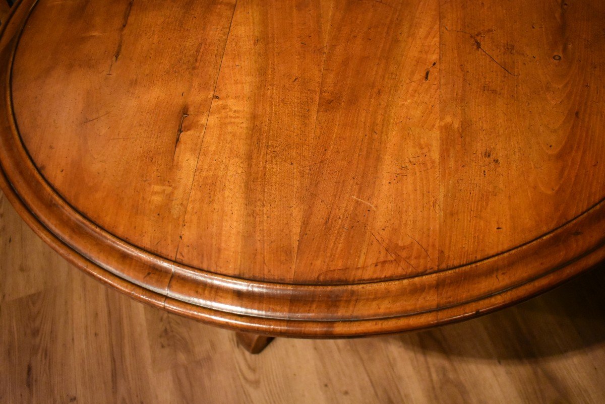 Round Walnut Side Table -photo-5